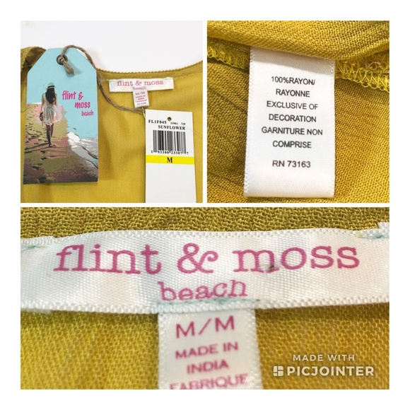 FLINT & MOSS Boho Beach Cover Up Top NWT Size M - Picture 7 of 8